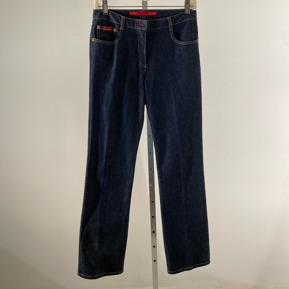 Women's Dark Blue Mid Rise Straight Max Azria Jeans Size 2